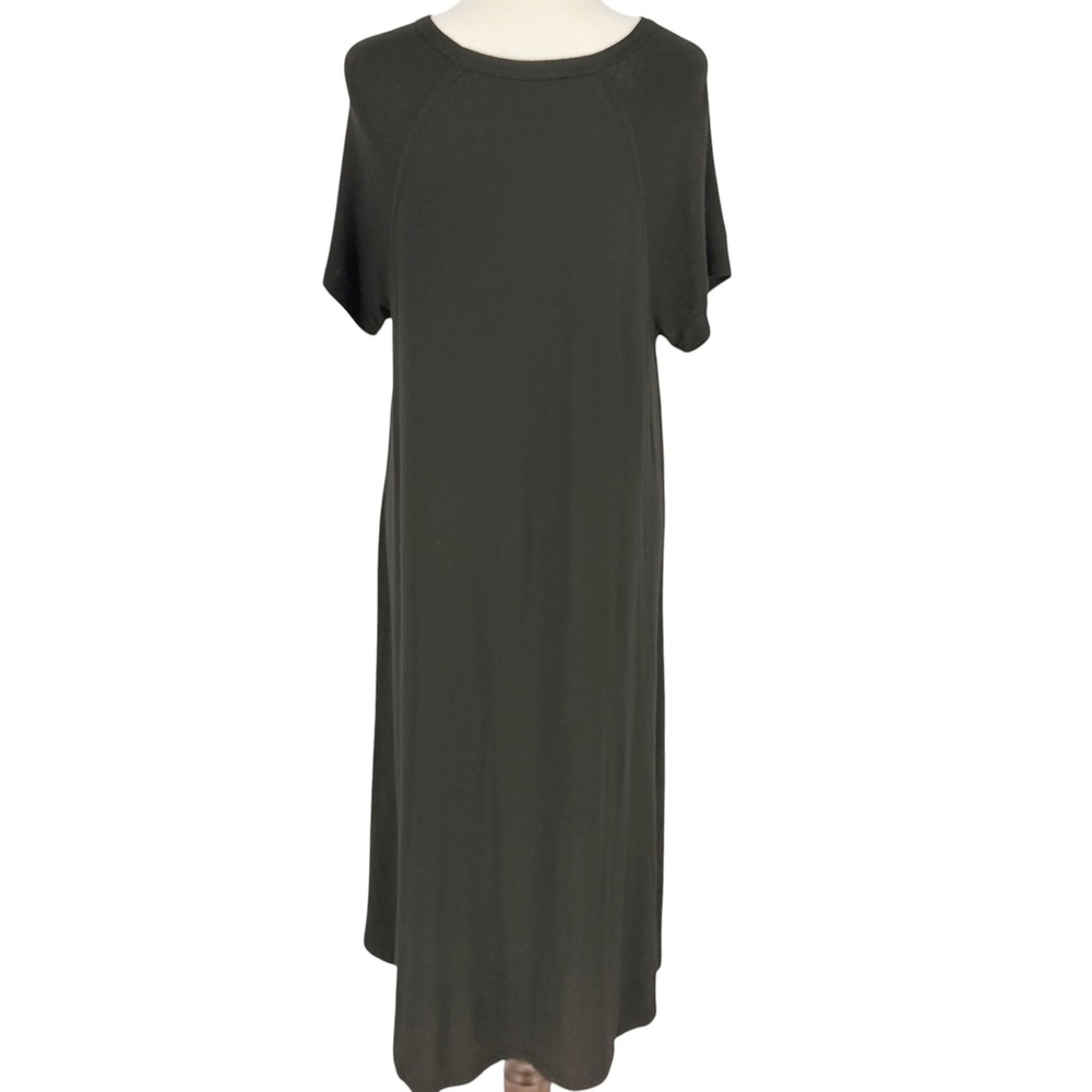 Zimmermann Midi T-Shirt Dress Size 2 M Jersey Raglan Short Sleeve Black Viscose - Picture 5 of 9